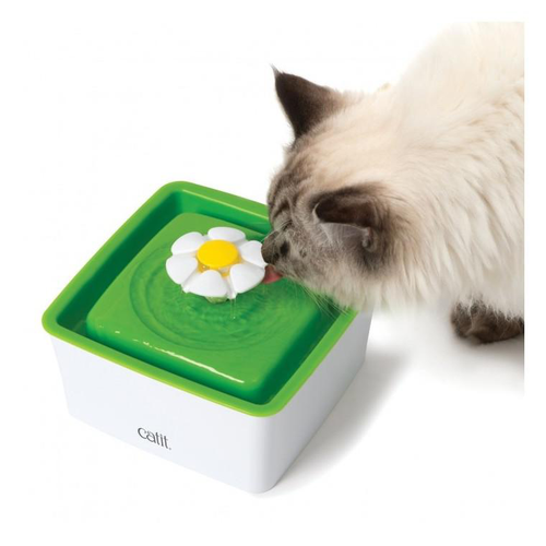 Visuel 3 du produit Fontaine à eau pour chat blanche et verte Flower Mini 2.0 Catit - 1,5 L