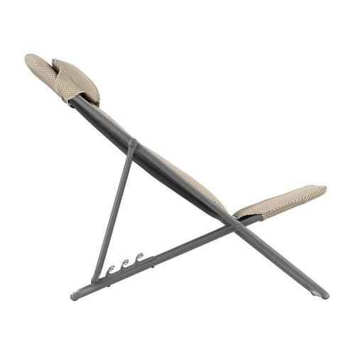 Visuel 3 du produit Maxi transat en tube titane et toile moka Lafuma BeComfort - 62 x 83 x 94 cm