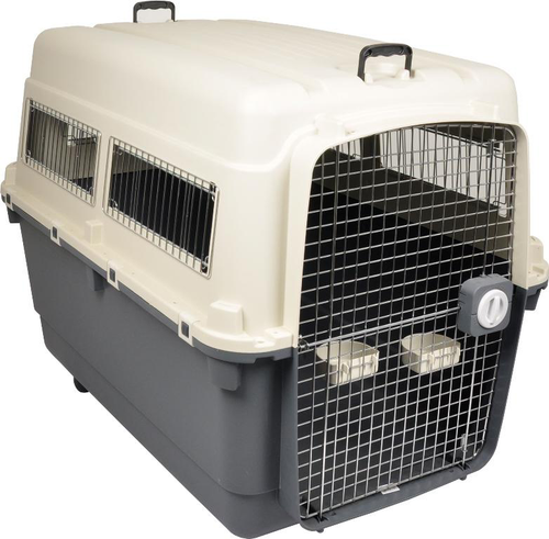 Visuel 1 du produit Cage de voyage nomade pour animal jusqu'à 65 kg coloris gris Flamingo - Taille XXL