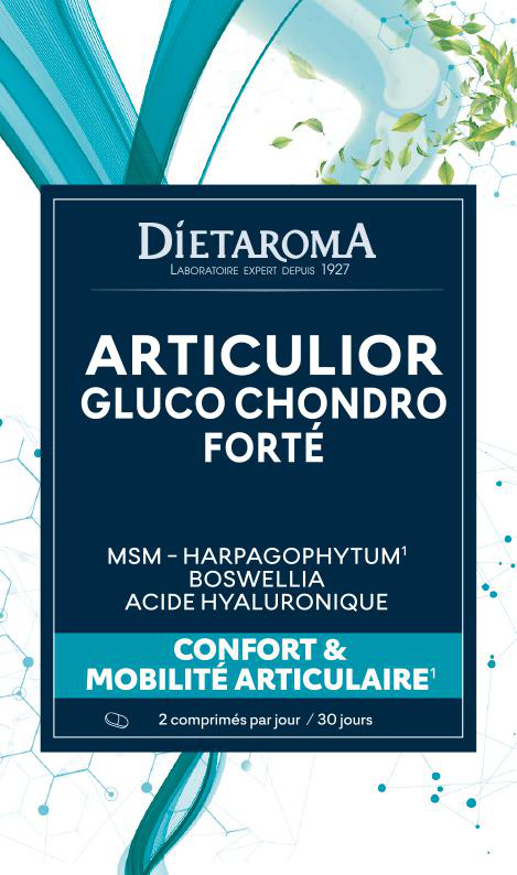 Visuel 1 du produit Complément alimentaire confort et mobilité articulaire gluco chondro forté Dietaroma Articulior - 60 comprimés