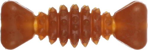 Visuel 2 du produit Jouet pour chien en caoutchouc naturel coloris marron os avec épines Flamingo Rubba - Taille M 14 x 4,7 x 4 cm