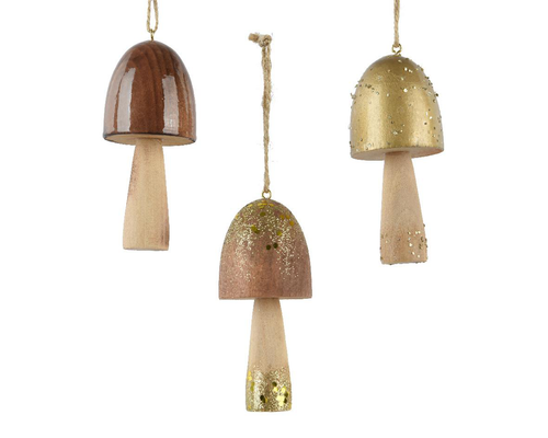 Visuel 1 du produit Champignon en bois de paulownia émaillé - Ø 4 x H 10 cm