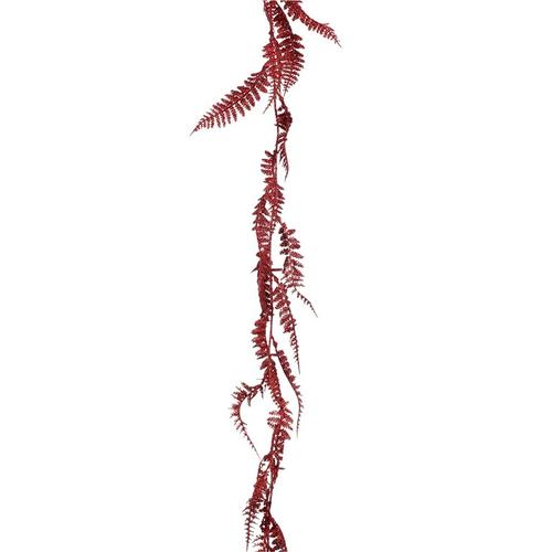 Visuel 1 du produit Guirlande de feuilles rouge en polystyrène - 180 cm