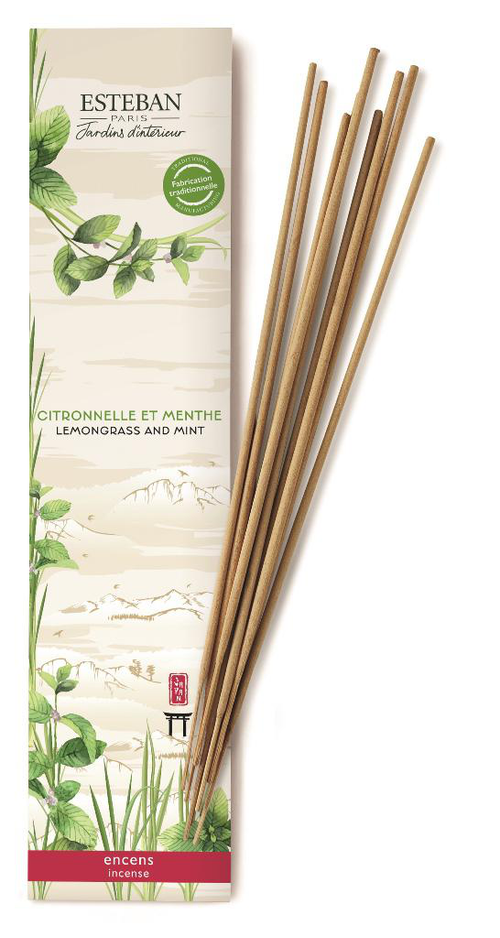 Visuel 1 du produit Encens indiens Esteban collection Jardin intérieur senteur Citronnelle et menthe - les 20 bâtonnets