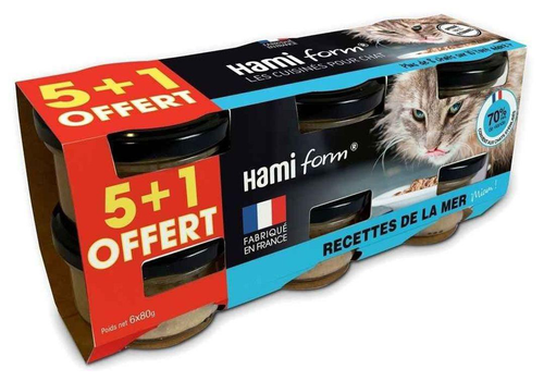 Visuel 1 du produit Aliment pour chat x 6 Hamiform Recettes de la mer – 6 x 80 g