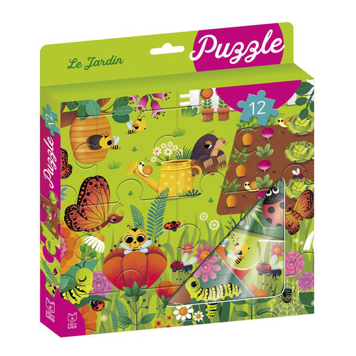 Visuel 1 du produit Ma boîte à puzzle 12 pièces “Le jardin” Editions Lito