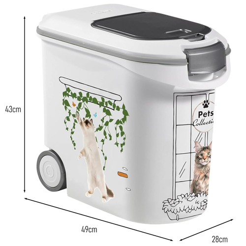 Visuel 4 du produit Container à croquettes à roulettes pour chat Pet collection Keter - 35 L