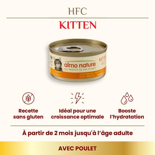 Visuel 2 du produit Pâtée pour chaton HFC au poulet Almo Nature - 70 g