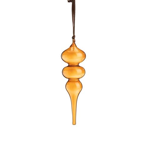 Visuel 1 du produit Suspension goutte en verre bronze transparent - Ø 6 x H 23 cm