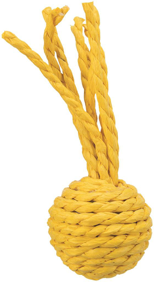 Visuel 4 du produit Jouet pour chat coloris multicolore balle hochet et cordelette en papier Trixie - Ø 4 x 11 cm