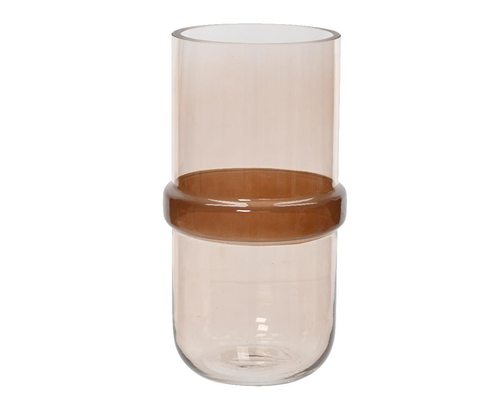 Visuel 1 du produit Vase anneau central coloris transparent en verre - Ø 13 cm