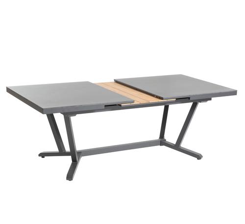 Visuel 2 du produit Table extensible en aluminium et céramique noir Sedum - 180/240 x 100 x 76 cm
