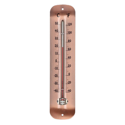 Visuel 1 du produit Thermomètre plaqué cuivre - 30 x 6,6 cm