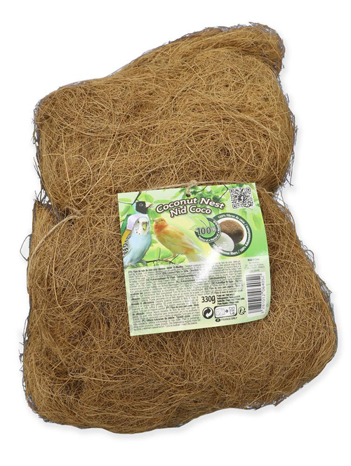 Visuel 1 du produit Ballotin pour oiseaux exotiques en fibre de coco coloris marron Tyrol - 330 g