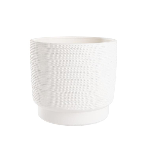 Visuel 1 du produit Cache-pot coloris blanc Madeira - 17 x 15 cm