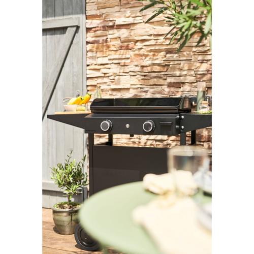 Visuel 3 du produit Plancha Origin au gaz 60 pour 8 à 10 personnes coloris noir en acier 5000 W Forge Adour Origin - 60,7 x 54,6 x 24 cm