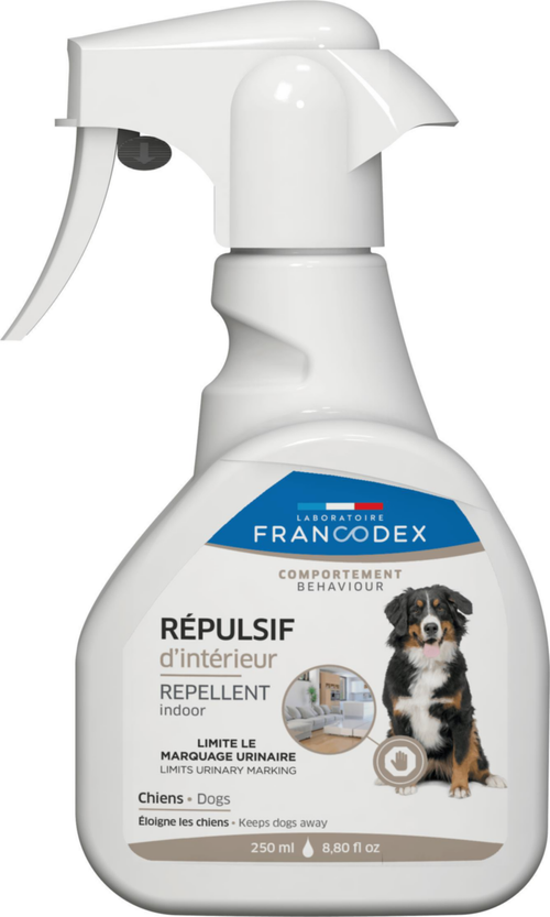 Visuel 1 du produit RŽpulsif d'intŽrieur pour chien menthe eucalyptus Francodex - 250 ml