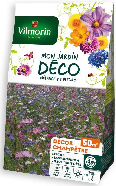 Visuel 1 du produit Graines de mélange de fleurs décor champêtre 50 m² Vilmorin - graines à semer