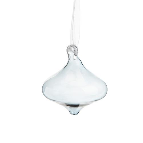 Visuel 1 du produit Boule goutte en verre bleu transparent - 8,5 x 8 cm