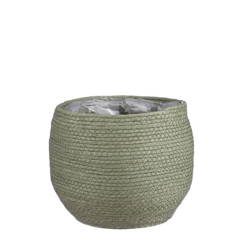 Visuel 1 du produit Panier cache-pot coloris vert en osier Jorck Mica Decorations - 24 x Ø 26 cm