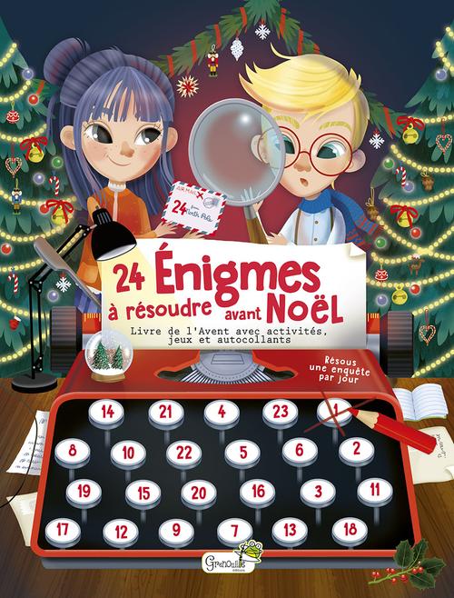Visuel 1 du produit Livre jeu "24 énigmes à résoudre avant Noël" aux Éditions Grenouille collection Petits Enquêteurs