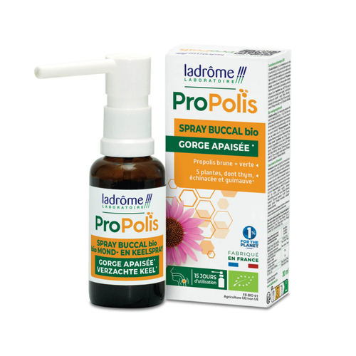 Visuel 1 du produit Spray buccal bio gorge apaisée à la propolis Ladrôme – 30 ml