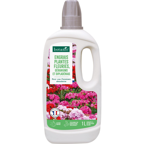 Visuel 1 du produit Engrais géraniums dipladénias et fleurs en bouteille botanic® - 1L