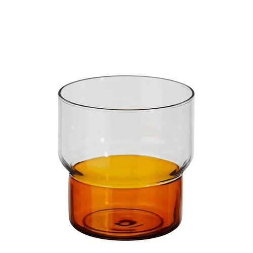 Visuel 1 du produit Verre orange/transparent Riga - Ø 8 x H 8,5 cm