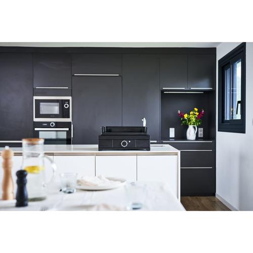Visuel 6 du produit Plancha Modern électrique coloris noir en acier Forge Adour - 50,5 x 57,3 x 23,8 cm