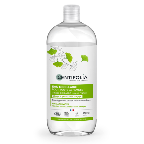 Visuel 1 du produit Eau micellaire pour toute la famille bio Centifolia - 500 ml