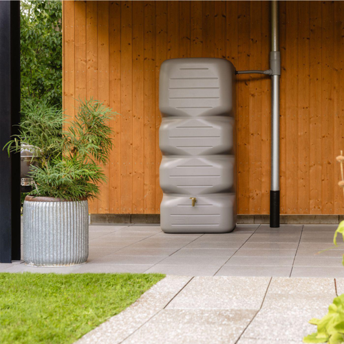 Visuel 3 du produit Récupérateur d’eau avec robinet gris béton Graf Cubus – 1000 L