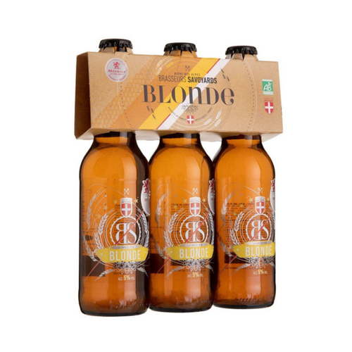 Visuel 1 du produit Pack bière BS blonde bio Brasseurs Savoyards - 3 x 33 cl