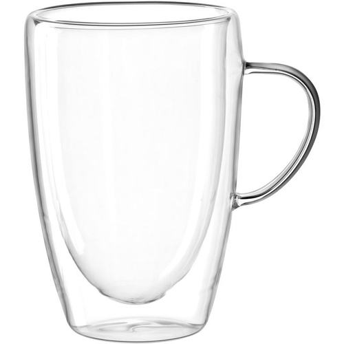 Visuel 1 du produit Mug à thé/café double paroi transparent Duo 300ml - Ø 8 x H 11 cm