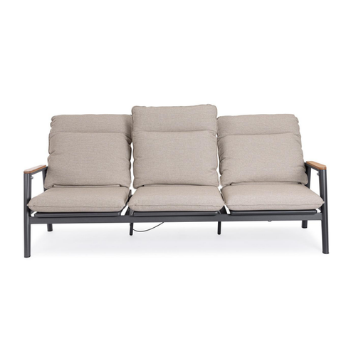 Visuel 2 du produit Canapé 3 places en aluminium anthracide Bizzotto Miguel Pélican