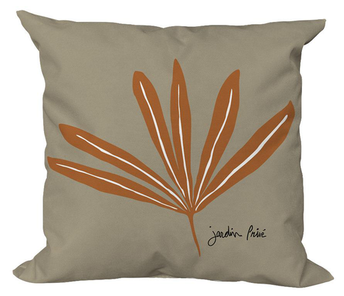 Visuel 1 du produit Coussin déco carré en polyester/coton marron Vanara Terra - 40 x 40 x 15 cm