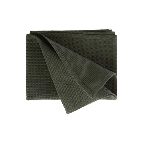 Visuel 2 du produit Torchon en coton vert nid d’abeille - 50 x 70 cm