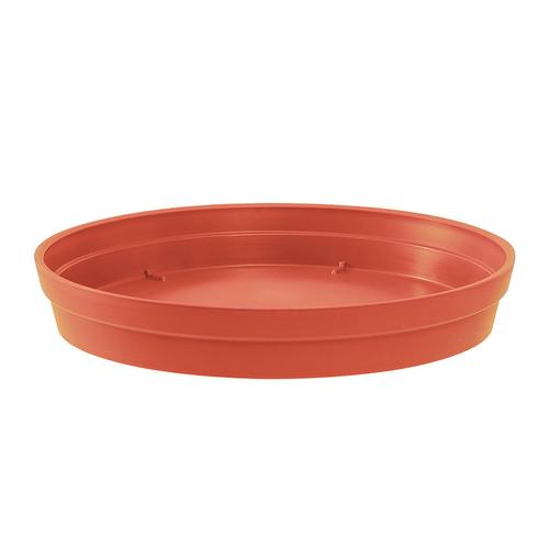 Visuel 1 du produit Soucoupe ronde en plastique coloris terre battue EDA Toscane - Ø 54 x H 7,5 cm