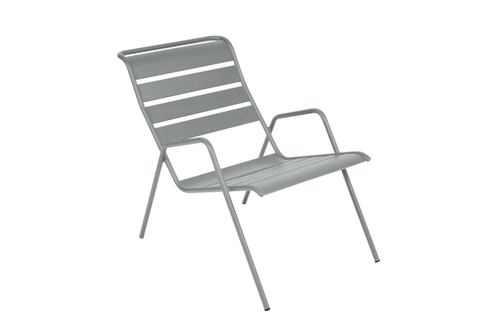 Visuel 1 du produit Fauteuil bas Monceau coloris gris en acier Fermob - 52 x 78 cm