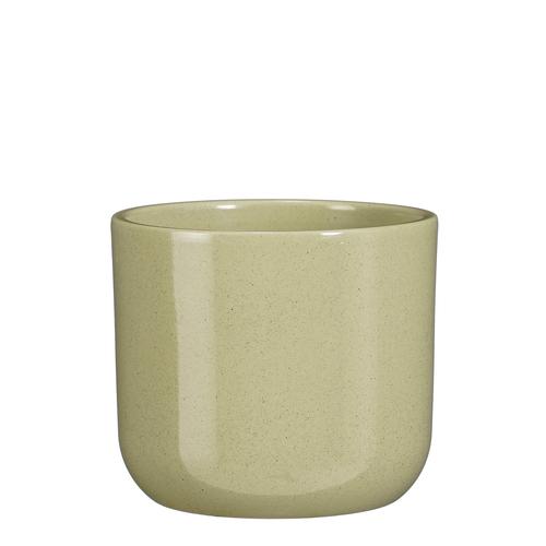 Visuel 1 du produit Pot rond coloris vert en céramique Fedor Mica Decorations - 12,5 x Ø 14 cm