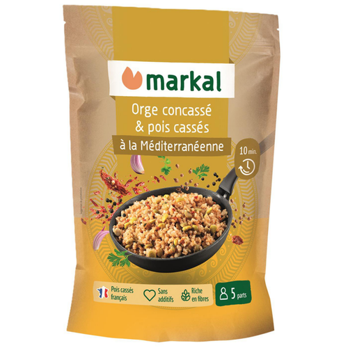 Visuel 1 du produit Mix à la méditerranéenne orge concassé et pois cassés bio Markal - 350 g