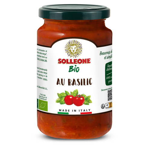 Visuel 1 du produit Sauce au basilic Solleone bio - 340 g