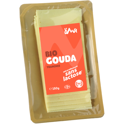 Visuel 1 du produit Gouda en tranches sans lactose bio Oma – 150 g