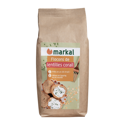 Visuel 1 du produit Flocons de lentille corail bio Markal - 350 g