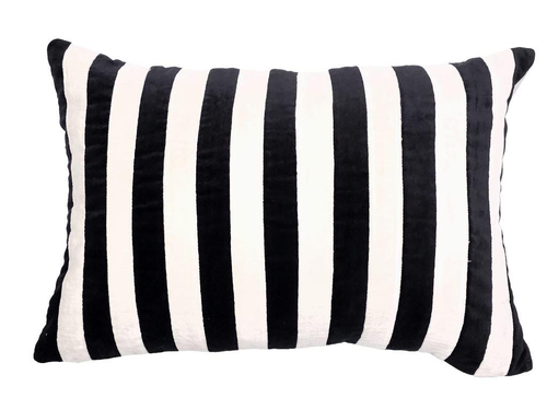 Visuel 1 du produit Coussin décoratif rectangulaire Marcel coloris blanc en coton - 35 x 50 cm