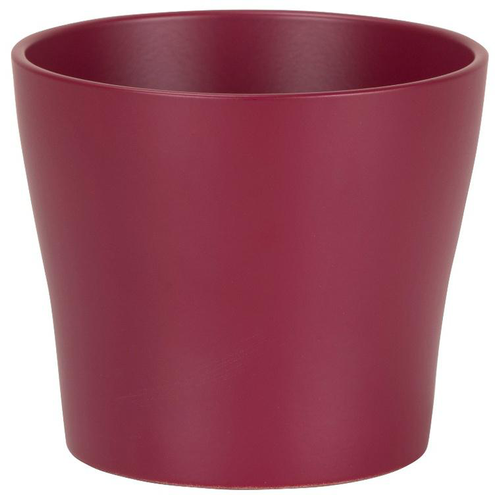 Visuel 1 du produit Cache-pot en céramique rose framboise Scheurich 808 Burgundy - Ø 11 x H 9,3 cm