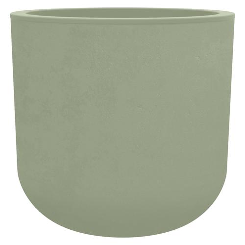 Visuel 1 du produit Pot rond en plastique coloris vert amande Poetic Basalt Up - Ø 48,5 x H 46,2 cm