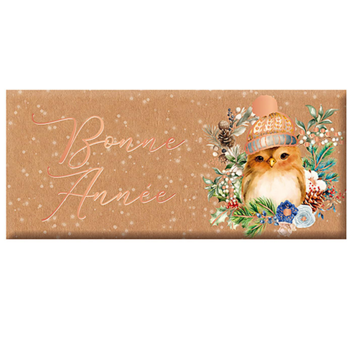 Visuel 1 du produit Mini tablette de chocolat au lait  « Bonne Année » Art Grafik