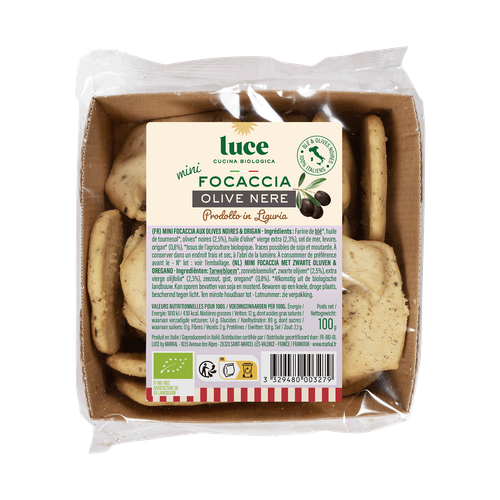 Visuel 1 du produit Mini focaccia à l’huile d’olive bio Luce - 100 g