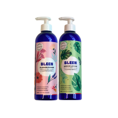 Visuel 1 du produit Duo engrais plantes vertes et plantes fleuries liquide nature Bleen - 2 x 450 mL