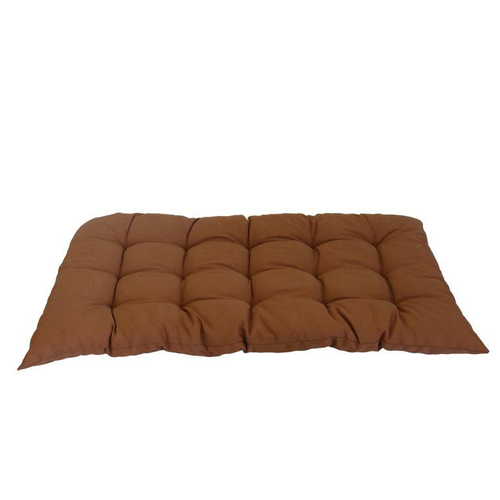 Visuel 1 du produit Coussin dossier palette en polyester/coton marron Terre - 120 x 60 x 10 cm